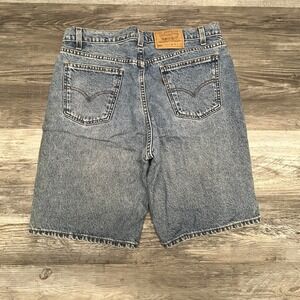 Vintage Levis Mens Shorts 34 550 Relaxed Blue Jorts Orange‎ Tab 90s 10" Inseam